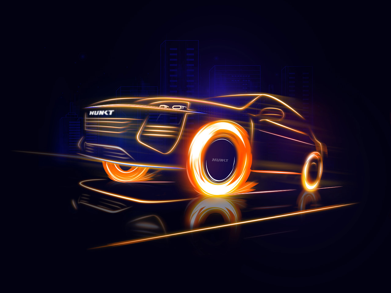 汽车上市主视觉-及合成效果宣传图