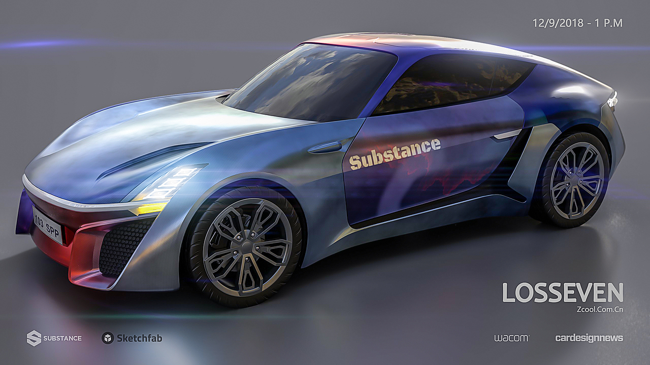 “December embers”The Art Car Texturing Contest（图ZMTM4MTgwNzk2） - 其他三维 - 站酷设计师洛柒losseven原创素材 - 站酷ZCOOL