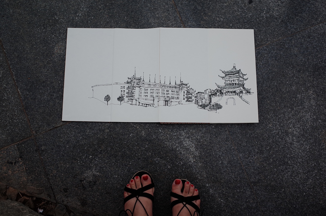 西安城市速写.