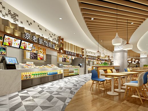 木森美食廣場（個人主頁-ZNTYyODA2NTY=） - 酒店餐飲設(shè)計 - 站酷設(shè)計師永墨設(shè)計原創(chuàng)素材 - 站酷ZCOOL
