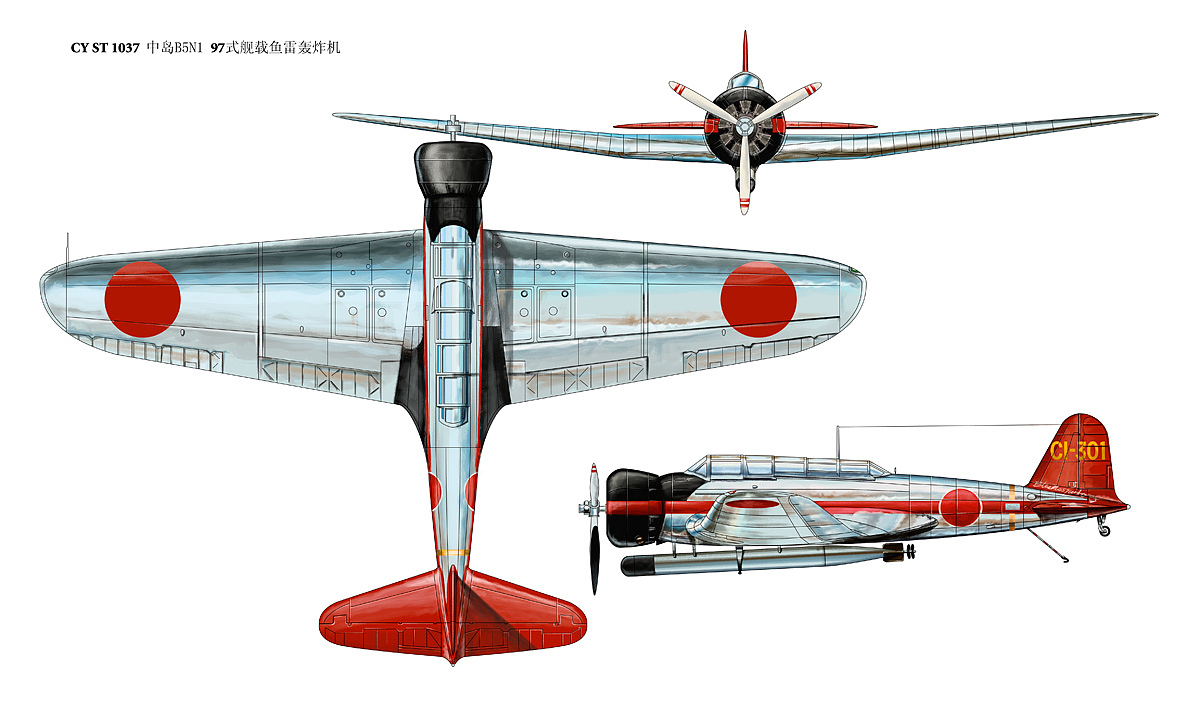 一组手绘飞机三视图,说不上什么技法