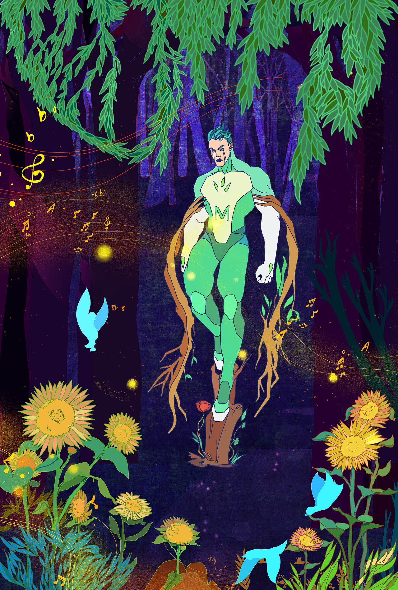 美的M博IP形象——元素英雄（图ZMjM2NDQ0Mzk2） - IP形象 - 站酷设计师朱朱插画原创素材 - 站酷ZCOOL