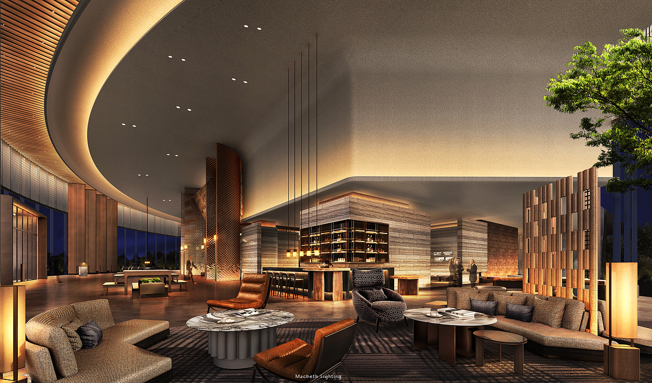 某万豪酒店的灯光概念设计图