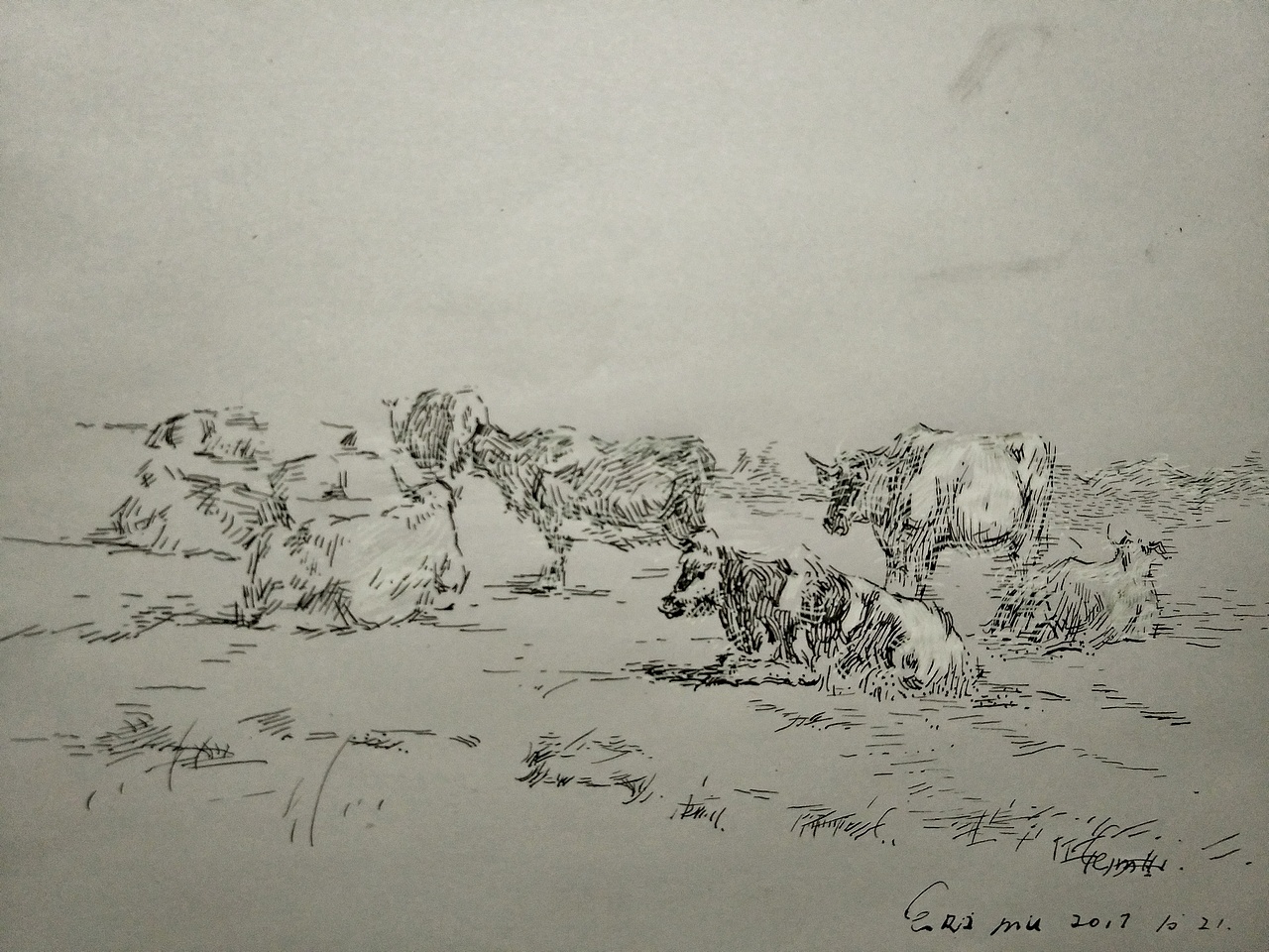 大学(3)风景速写/电影人物篇（图ZOTU0MzU4Njg=） - 绘画 - 站酷设计师额日禾木原创素材 - 站酷ZCOOL