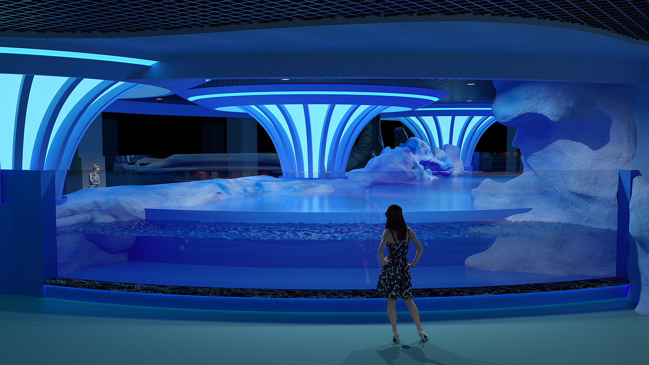 海洋馆景观鱼缸看台设计效果（图ZMjM4Njg0NjM2） - 场景 - 站酷设计师乌鸦43075169原创素材 - 站酷ZCOOL