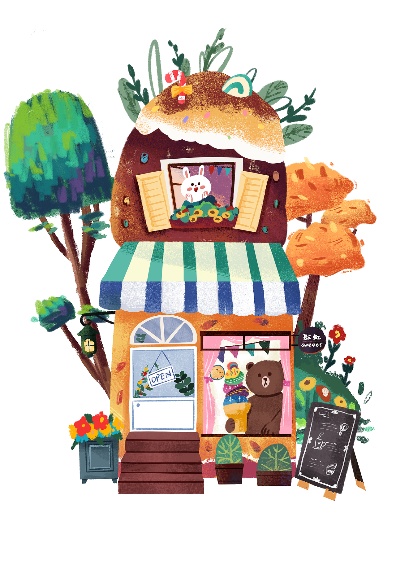 🍦冰淇淋（图ZMjIyNzQ5MTI0） - 儿童插画 - 站酷设计师插画师彩虹原创素材 - 站酷ZCOOL