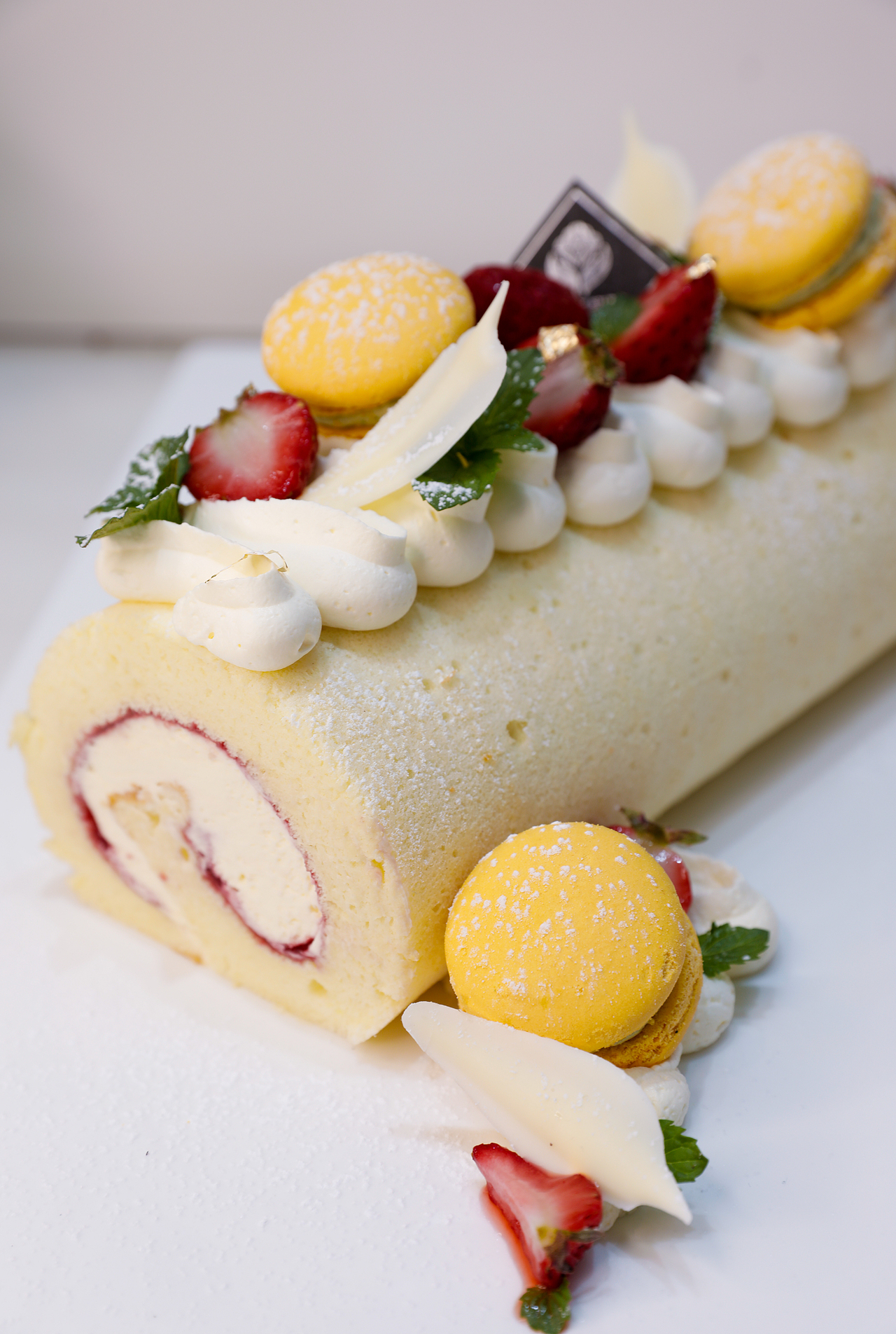 瑞士卷拍摄蛋糕卷美食拍摄奶油蛋糕卷拍摄