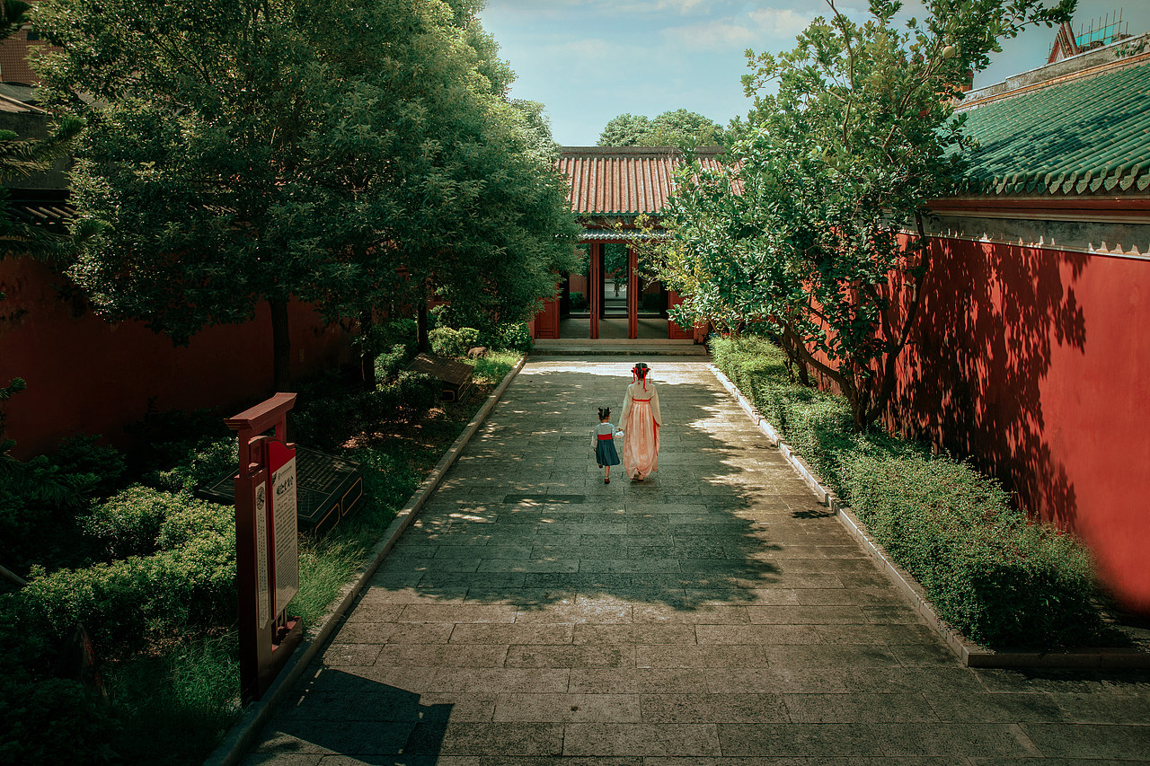 假期拍亲子古风