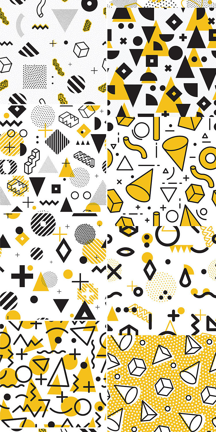 几何元素纹理服饰艺术品牌概念图形背景底纹海报设计（图ZMTk0NTAyMTA4） - 其他平面 - 站酷设计师黑光之境原创素材 - 站酷ZCOOL