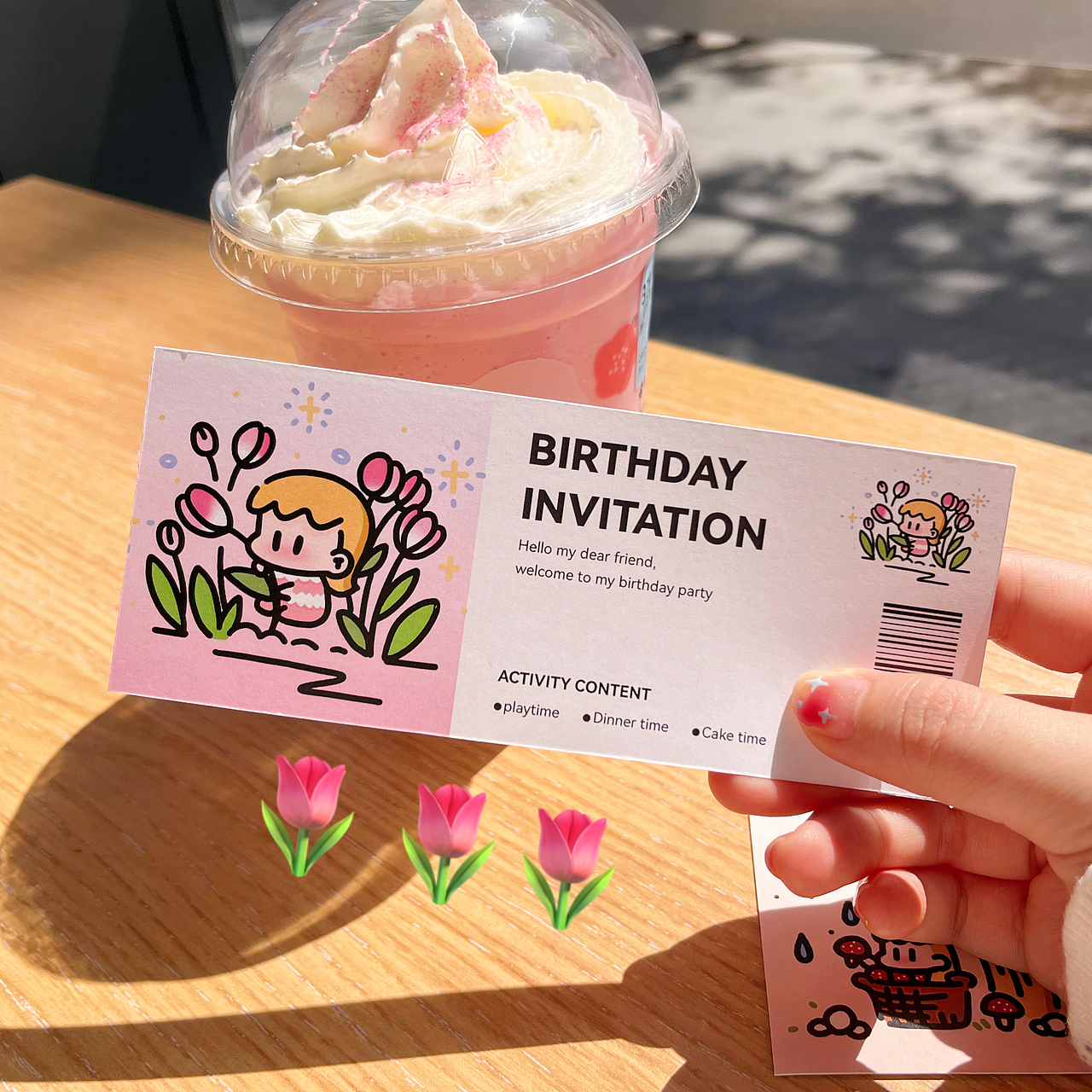 春日邀请卡（图ZMjkyNzMzMjk2） - 艺术插画 - 站酷设计师圆年小尼多原创素材 - 站酷ZCOOL