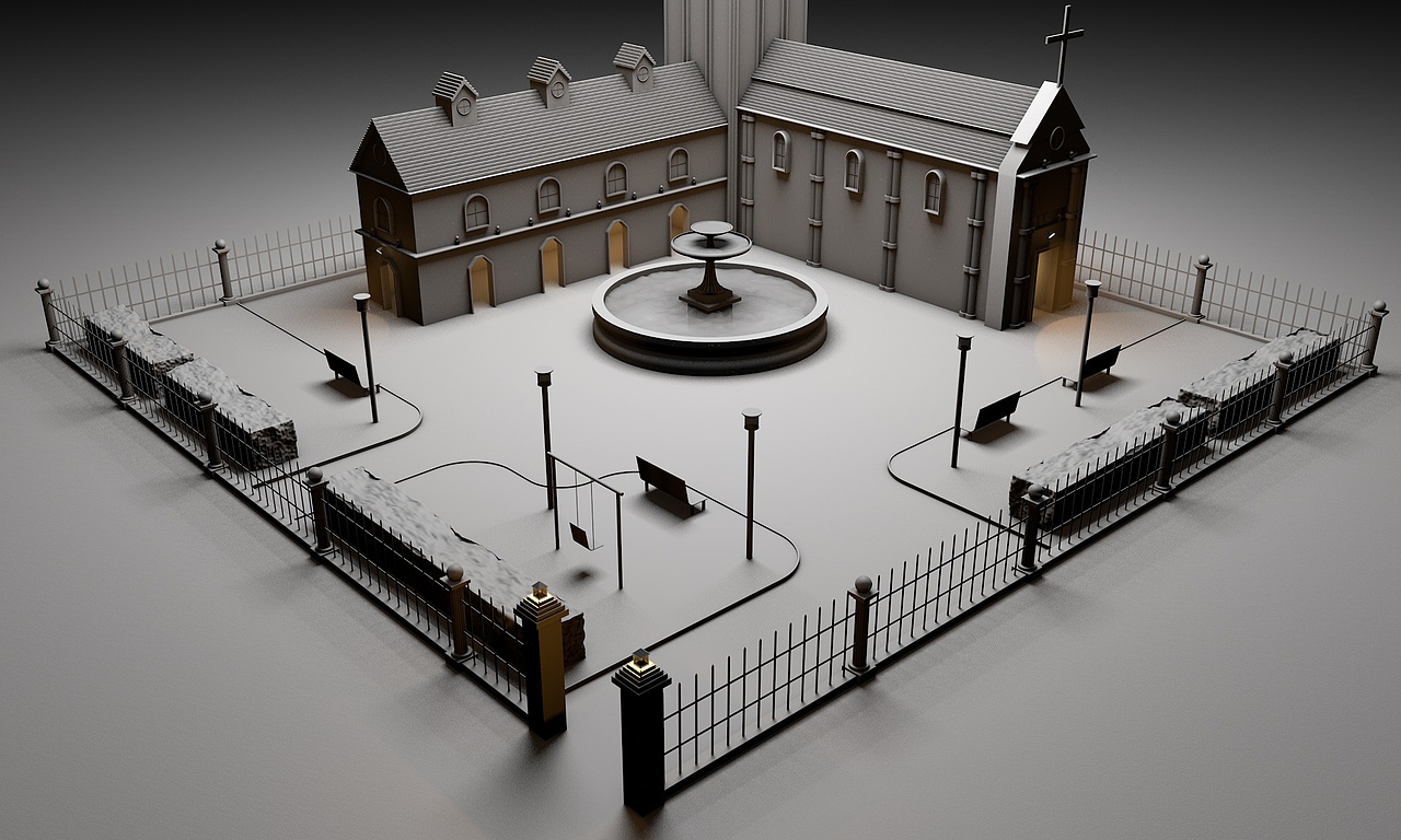 C4D基础工具练习 小房子建模