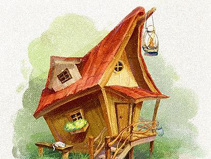 板绘小木屋习作