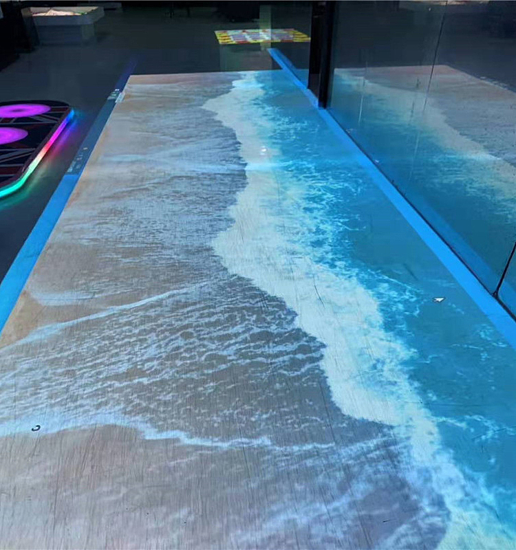 3d地面互动投影沉浸式网红海浪虚拟沙滩全息投影厂家