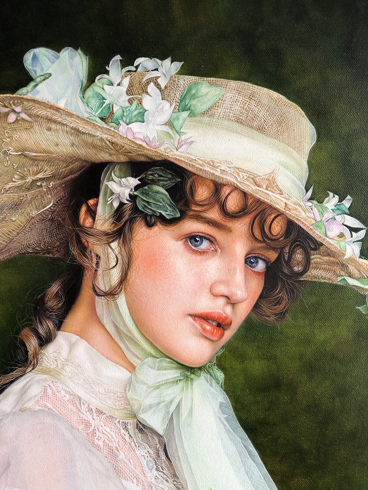 布面油画Portrait of European girl（图ZMzQ3MzAxNTg4） - 绘画 - 站酷设计师苗宁Malik原创素材 - 站酷ZCOOL