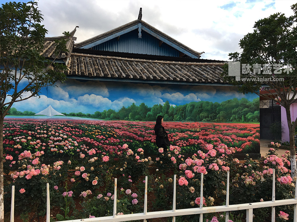 3d艺术小镇,立体花园|其他|墙绘/立体画|李书维 - 原创作品 - 站酷