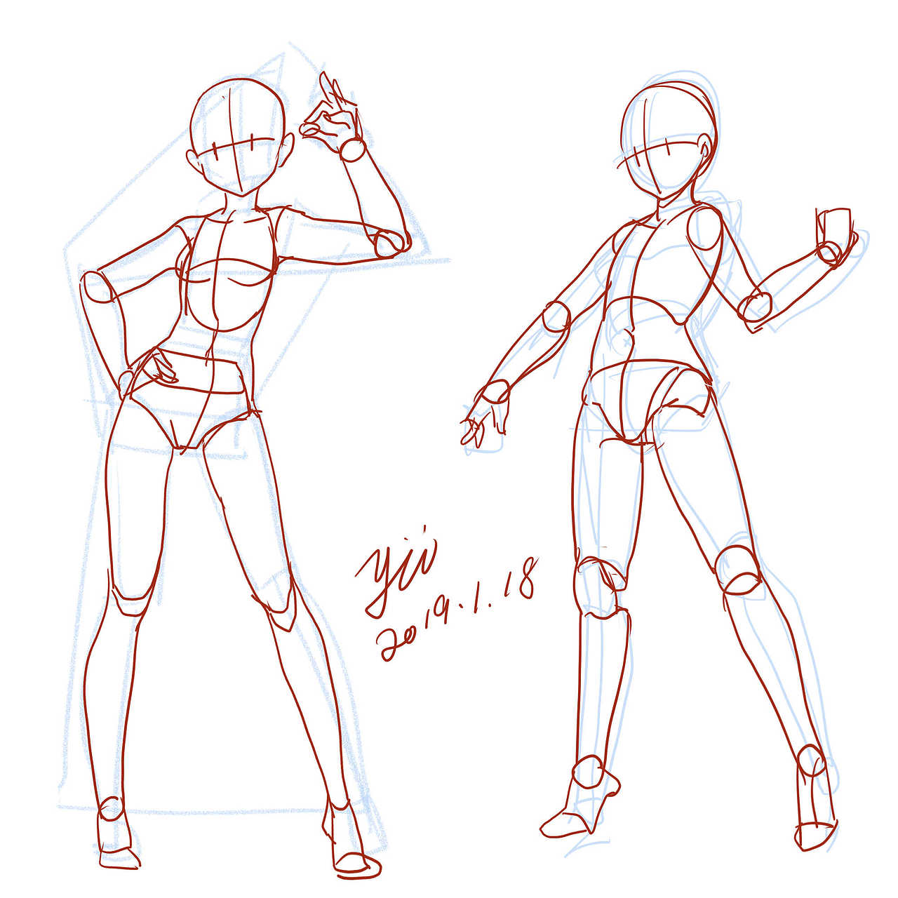 2019年1&2月部分速写