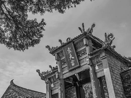 黑白摄影作品古建筑