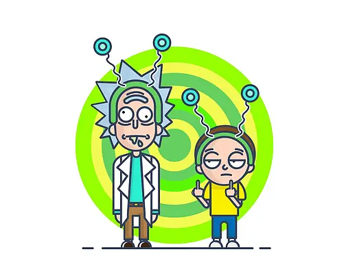 Rick and Morty（个人主页-ZMzA1MTQ5Njg=） - 新锐潮流插画 - 站酷设计师胡春花原创素材 - 站酷ZCOOL