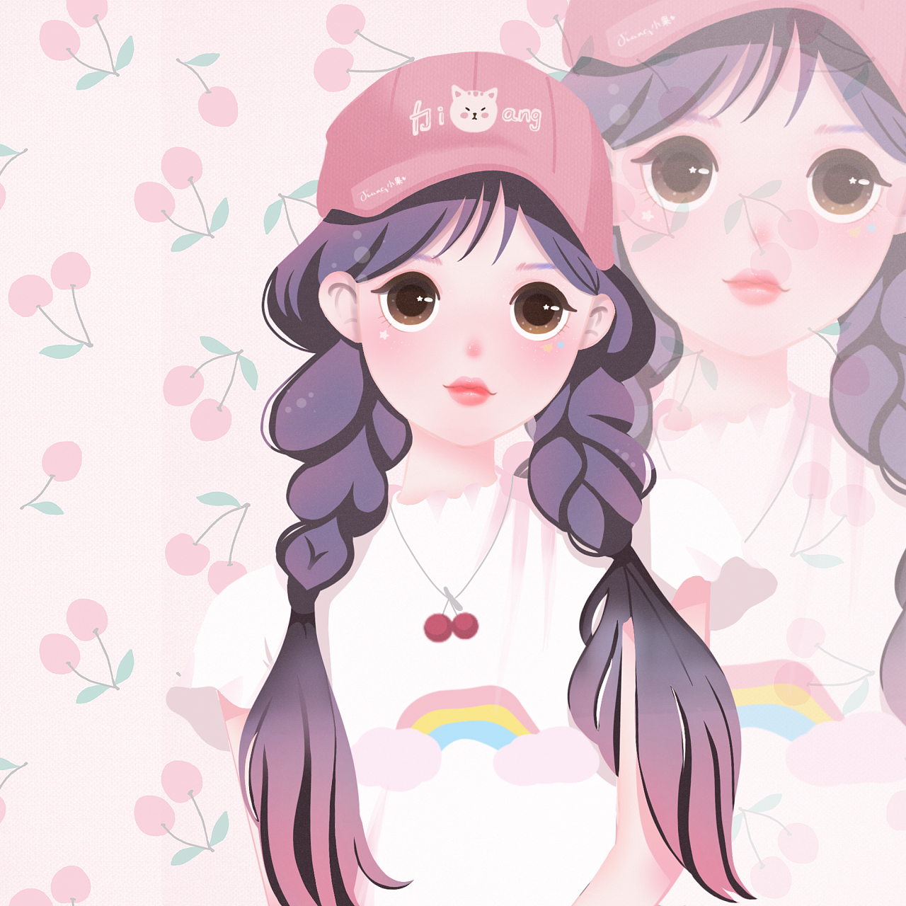 ipad板绘女生头像|插画|创作习作|画画的酱小果 - 临摹作品 - 站酷 (z