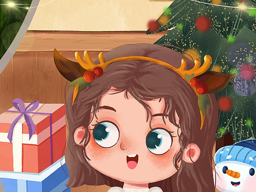 扁平风 圣诞节海报