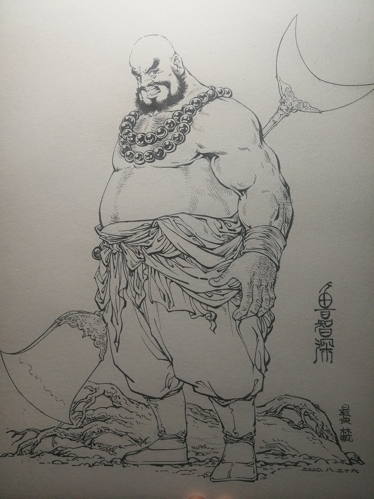 手绘花和尚鲁智深