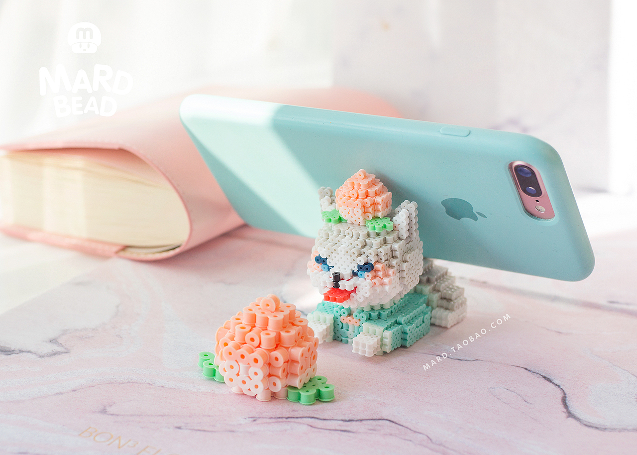 MARD拼豆原创-寿桃哈士奇（图ZMTExNTYyNDIw） - 手办/模玩 - 站酷设计师拼拼豆豆原创素材 - 站酷ZCOOL