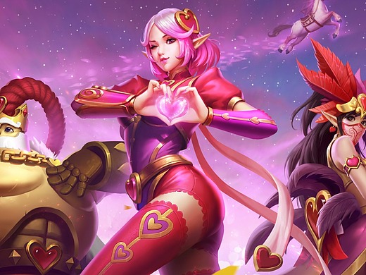 《枪火游侠》情人节主题皮肤海报