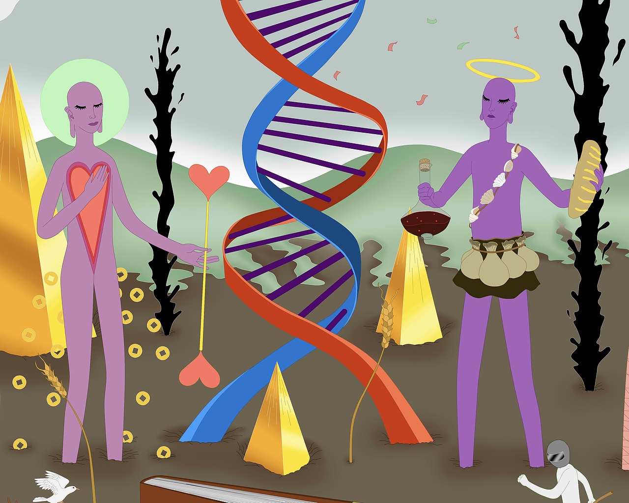 《看不见的手》（图ZMTk0ODM0ODUy） - 新锐潮流插画 - 站酷设计师光閤作用原创素材 - 站酷ZCOOL