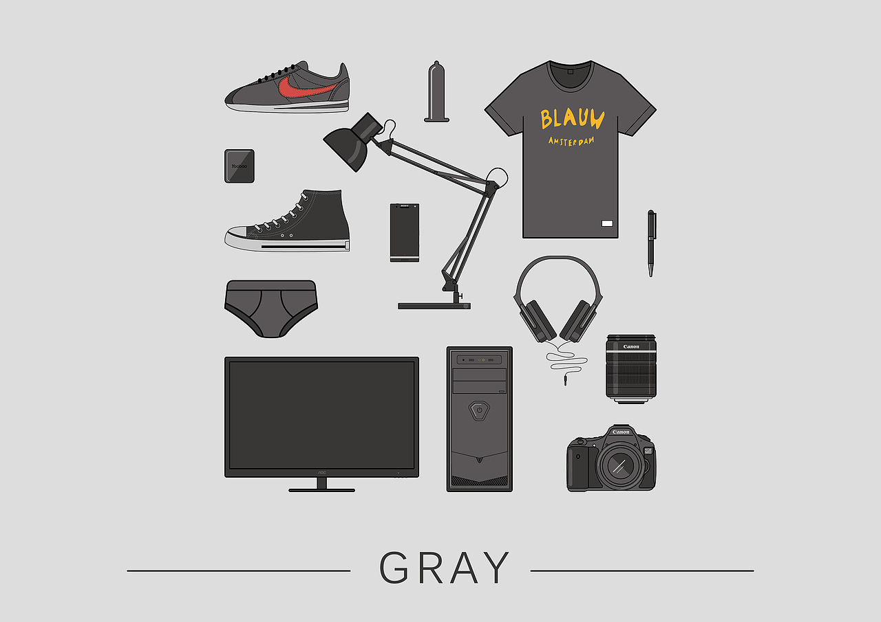 GRAY 灰色日常（图ZMjMyMDM4Mjg=） - 商业插画 - 站酷设计师黄叉叉原创素材 - 站酷ZCOOL