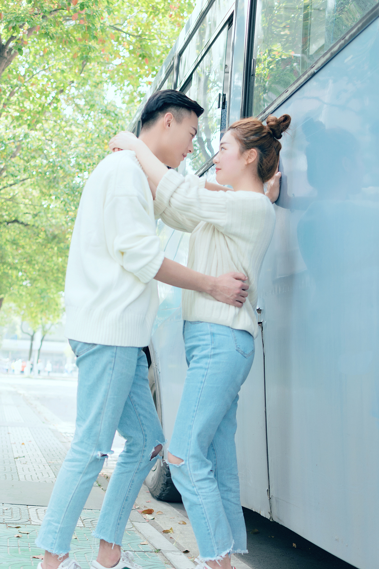 校园小情侣洒狗粮·双色调