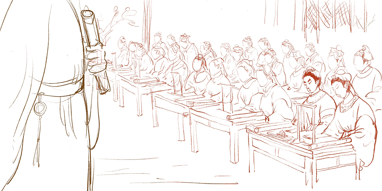 梁山伯与祝英台#国风插画3绘本3西安木丁插画