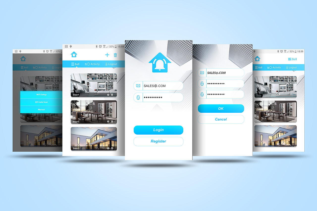 企业门铃监视APP（图ZODA1ODM1ODQ=） - APP界面 - 站酷设计师chok钊原创素材 - 站酷ZCOOL