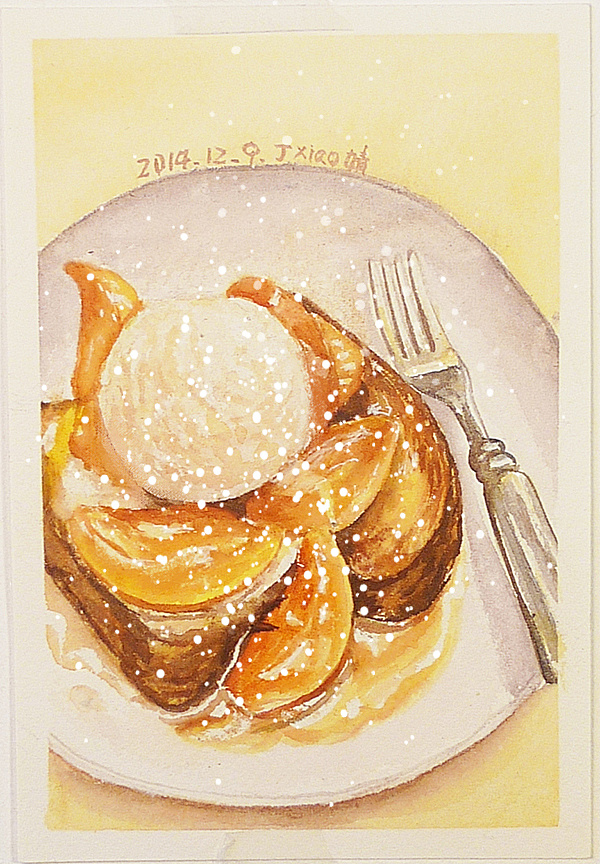 手绘水彩美食插画19