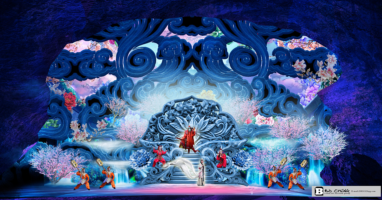现代多媒体昆曲牡丹亭舞台概念方案设计
