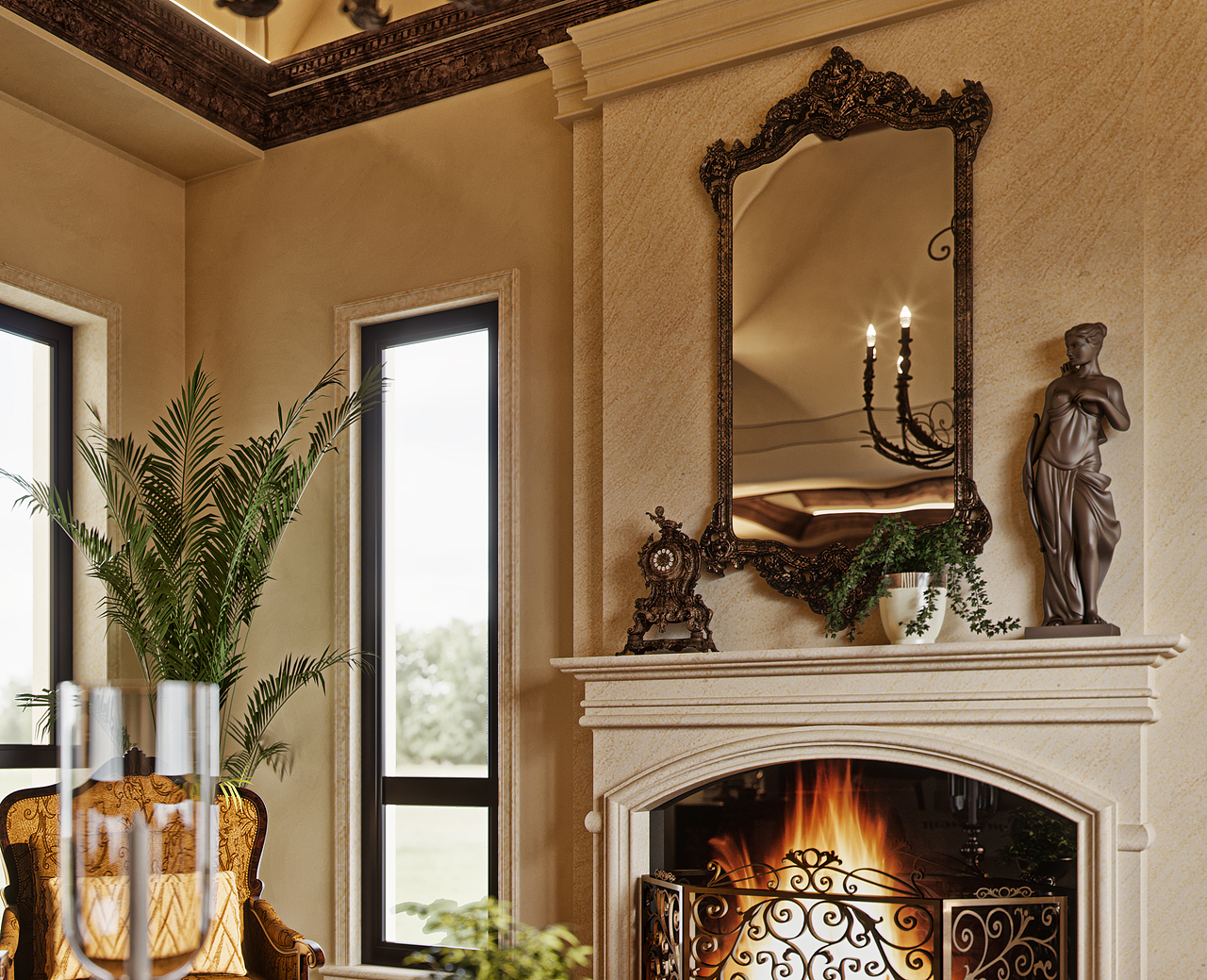 美式<客厅（图ZMjAxMzIxOTEy） - 家装设计 - 站酷设计师卖画为生原创素材 - 站酷ZCOOL