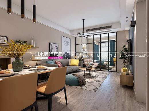 东方1号89平方现代装修效果图