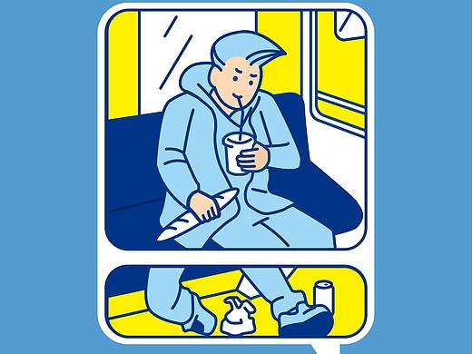 青岛西海岸地铁插画