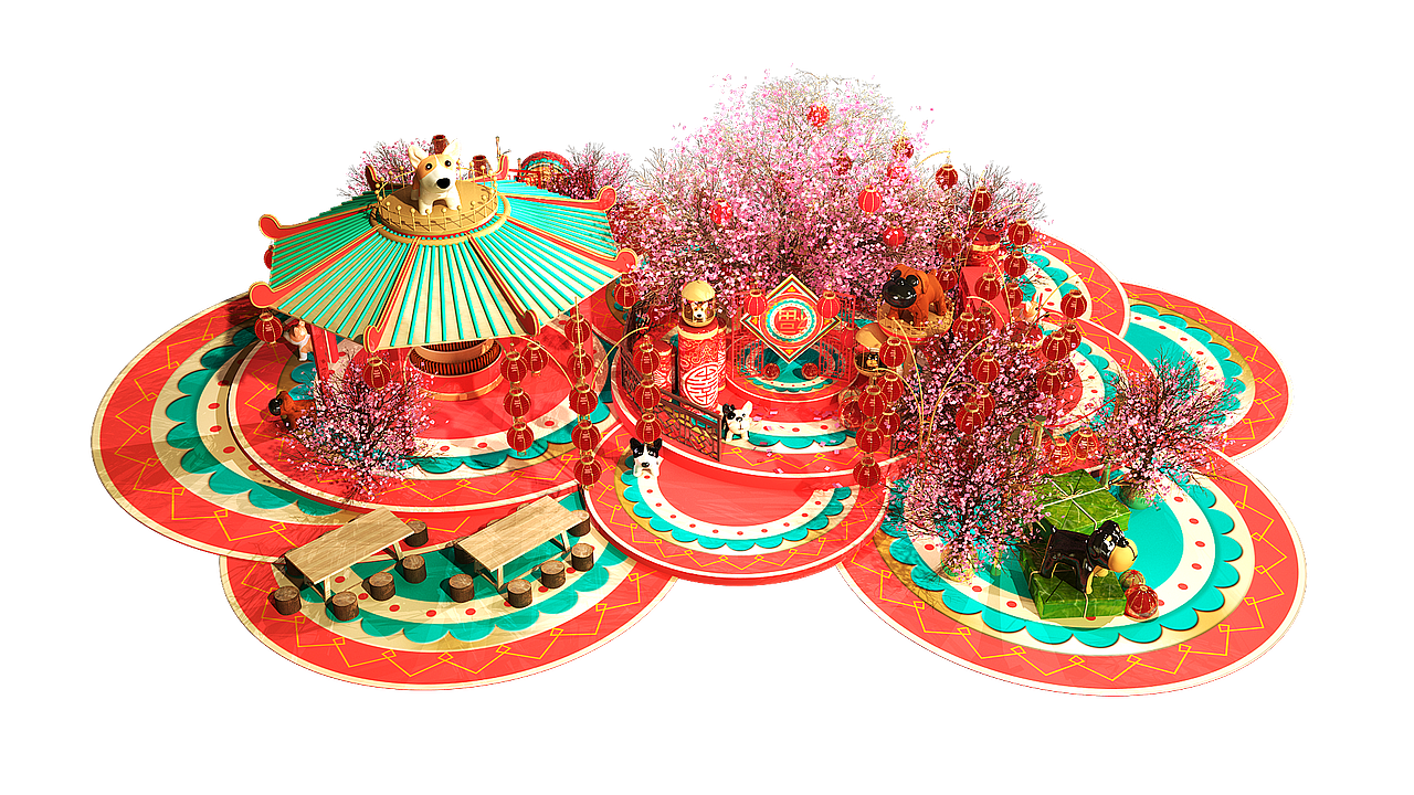 Hangzhou Grandcanalplace CNY Deco（图ZMTM1MTYzMzQw） - 景观设计 - 站酷设计师Brucelllf原创素材 - 站酷ZCOOL