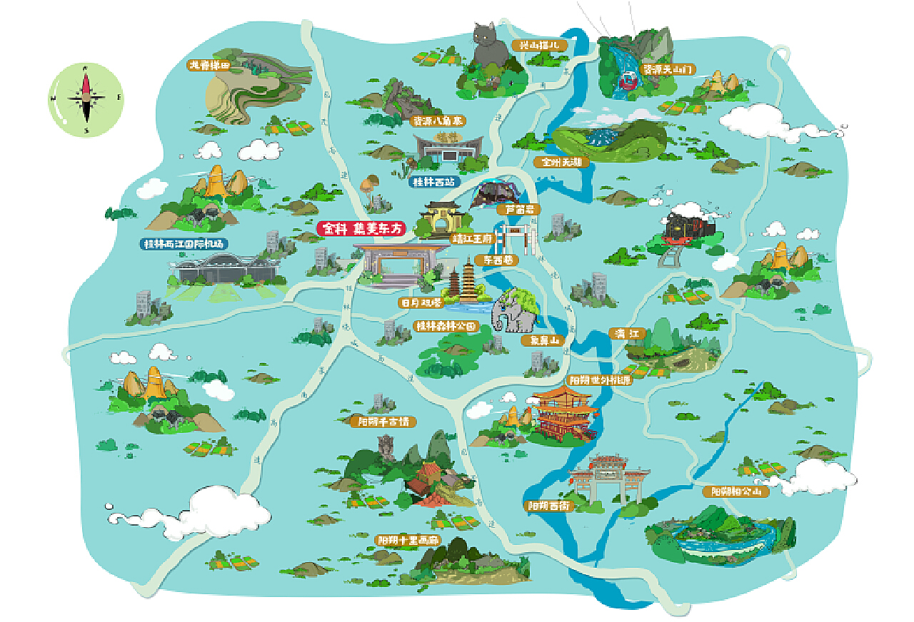 桂林旅游景点地图，越详细越好_百度知道