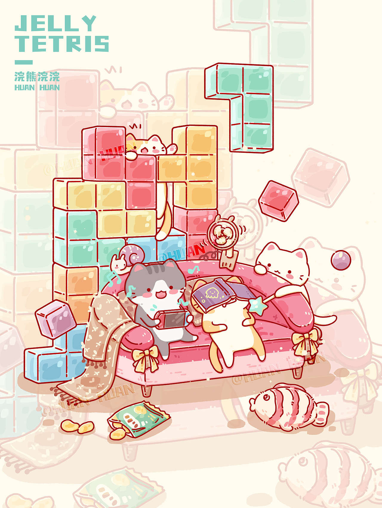 【插画合集】猫咪悠闲生活