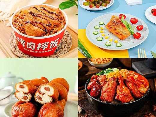 轻食简餐快餐便当韩国炸鸡排饭老式麻花面点拌菜烤肉饭