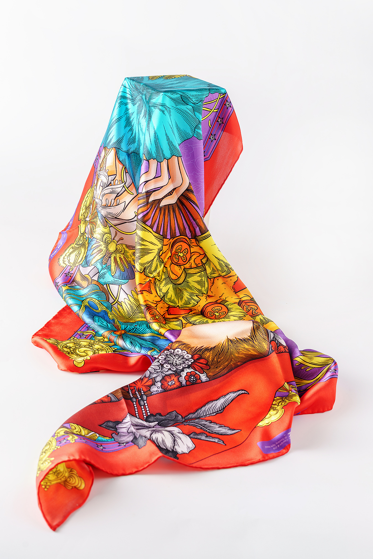 原创 | 必胜客×金小生联名款丝巾（图ZMTIxMjY5NjIw） - 商业插画 - 站酷设计师金小生原创素材 - 站酷ZCOOL