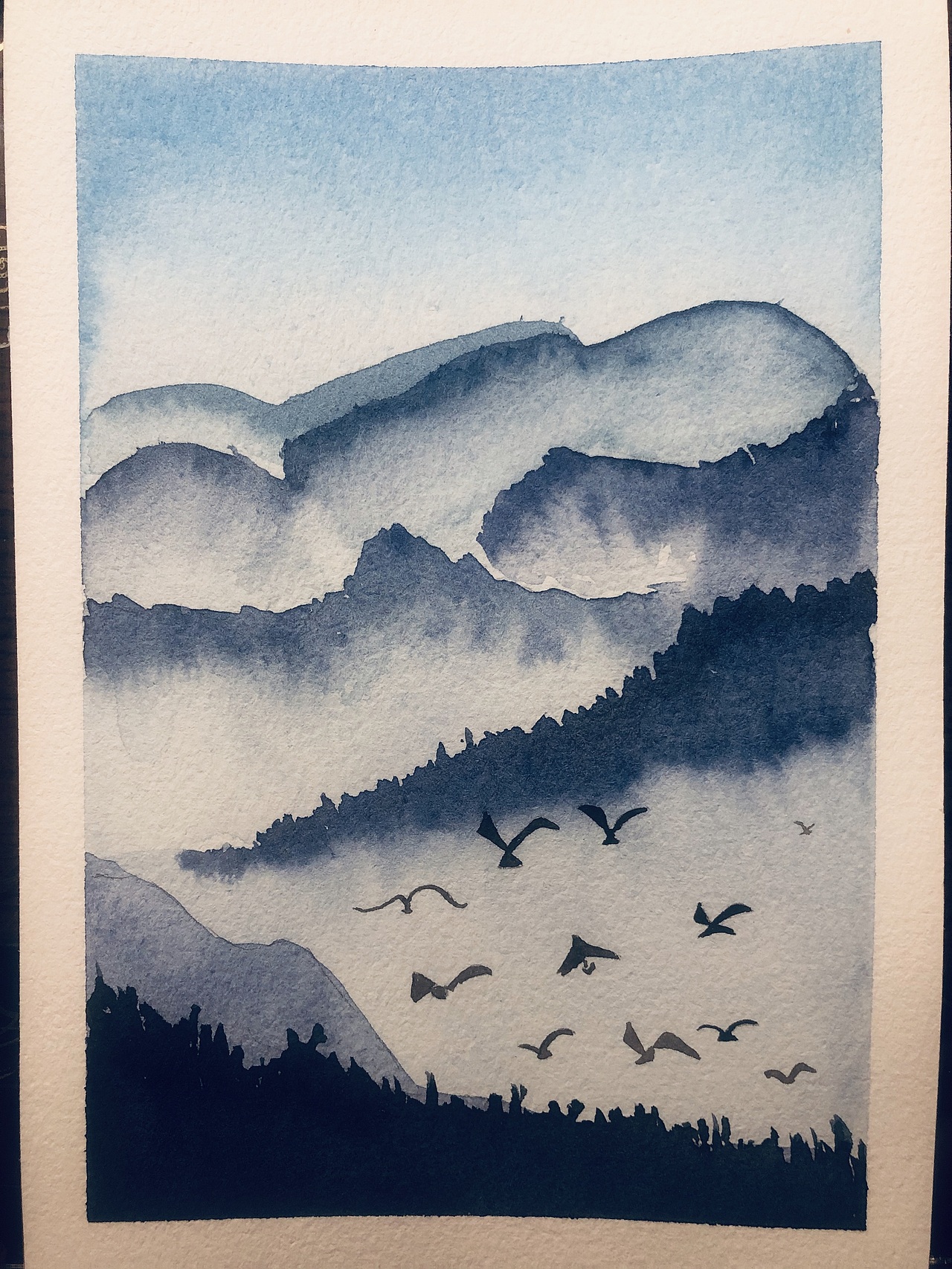 水彩风景画（图ZMjAxNjYyMTY4） - 艺术插画 - 站酷设计师若夏_原创素材 - 站酷ZCOOL