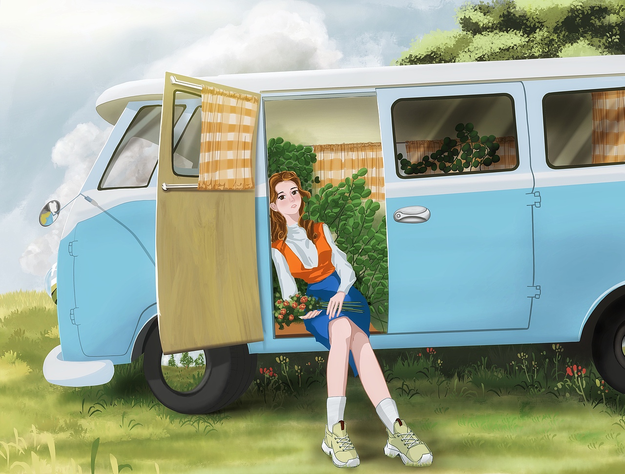 procreate 插画练习（图ZMjYyODQwOTU2） - 创作习作 - 站酷设计师小马咯哒驾原创素材 - 站酷ZCOOL