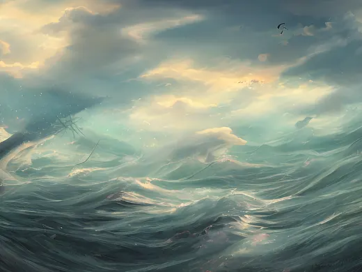 #站酷梦笔#你是我三十九度的风，风一样的梦。，插画