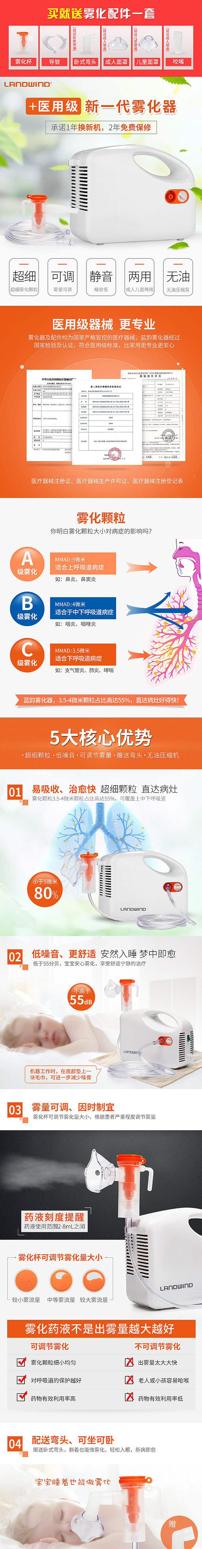 蓝韵健康压缩式雾化器优化详情页（图ZNzQ3MjQzODg=） - 电商 - 站酷设计师gchinc原创素材 - 站酷ZCOOL