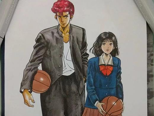 马克笔漫画 致敬井上大神的漫画神作（个人主页-ZMjc0Njg5MzI=） - 单幅漫画 - 站酷设计师艺术小白阿超原创素材 - 站酷ZCOOL