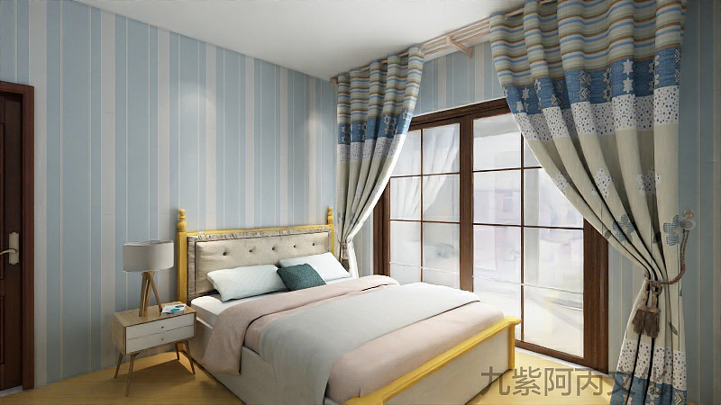 清新风格主卧设计（图ZMTI5NTkyNDk2） - 家装设计 - 站酷设计师小丙奇原创素材 - 站酷ZCOOL