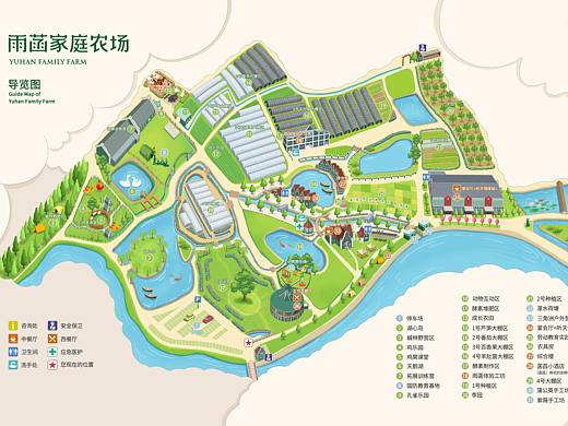 雨菡家庭农场-鸟瞰卡通地图