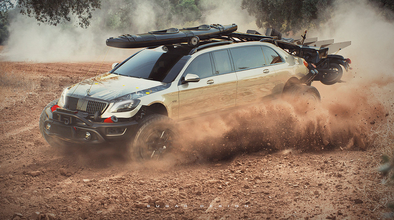 梅赛德斯·奔驰 迈巴赫 Pullman 4x4² Landaulet（图ZMTgyMTQ5OTk2） - 交通工具 - 站酷设计师sugarchow原创素材 - 站酷ZCOOL